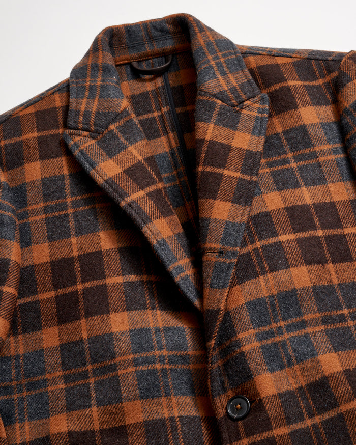 Bold Plaid Walking Car Coat