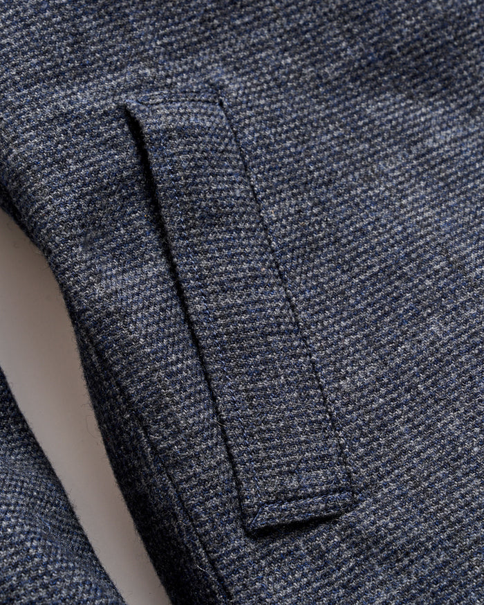 Cooper Overcoat in Navy Multi