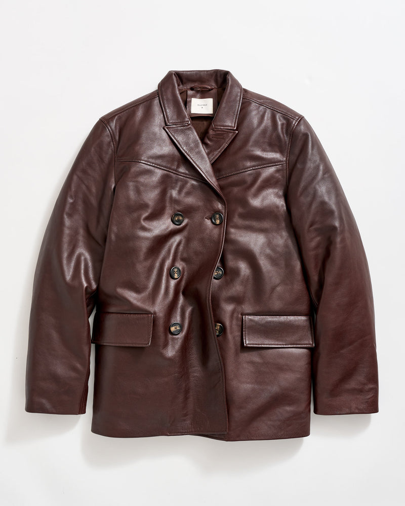 Insulated Leather Bond Peacoat