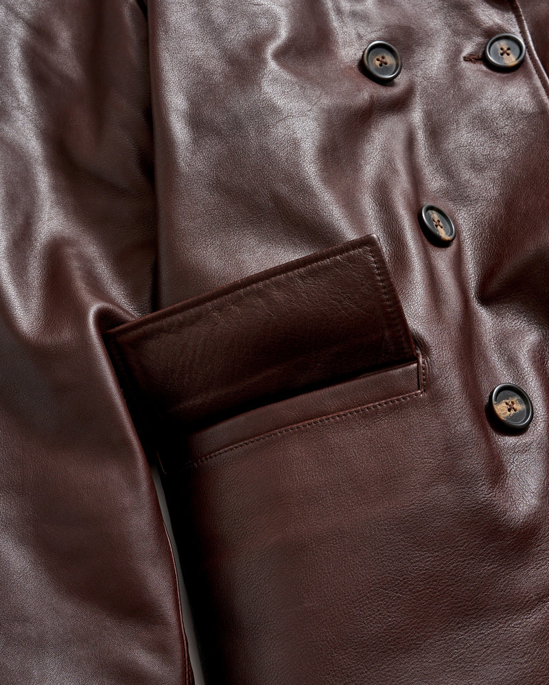 Insulated Leather Bond Peacoat