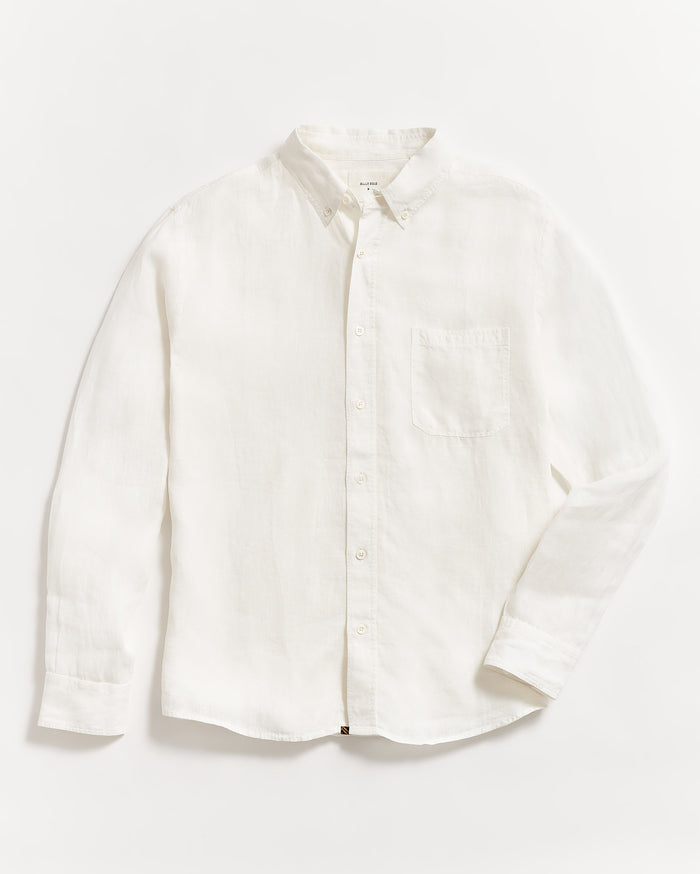 Tuscumbia Linen Shirt Button Down in White