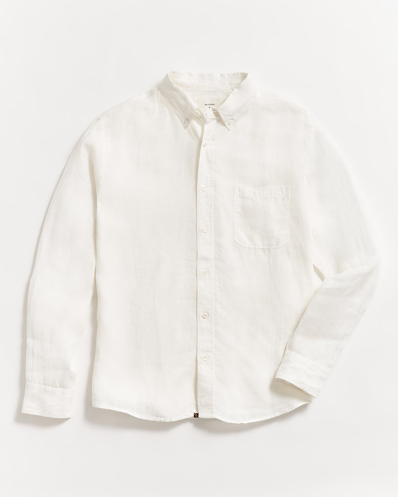 Tuscumbia Linen Shirt Button Down in White