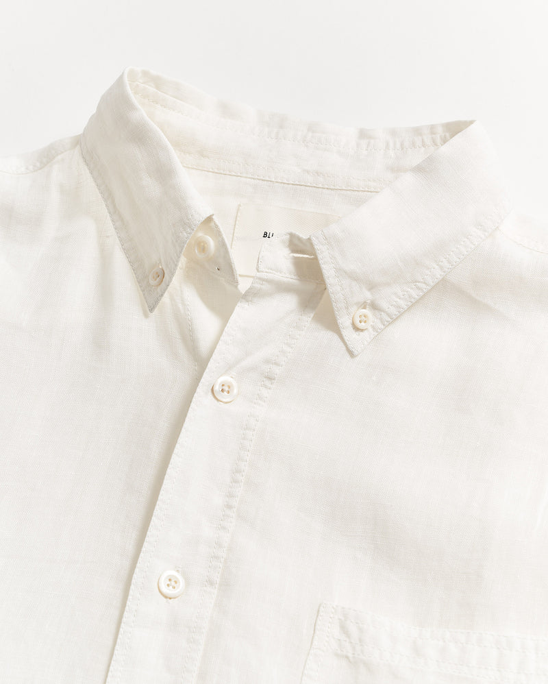 Tuscumbia Linen Shirt Button Down in White