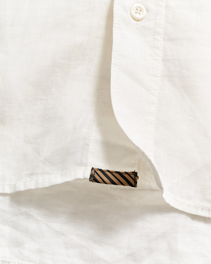 Tuscumbia Linen Shirt Button Down in White