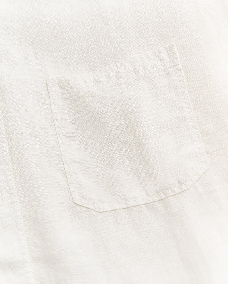 Tuscumbia Linen Shirt Button Down in White