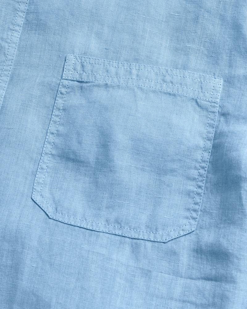 Tuscumbia Linen Shirt Button Down in French Blue