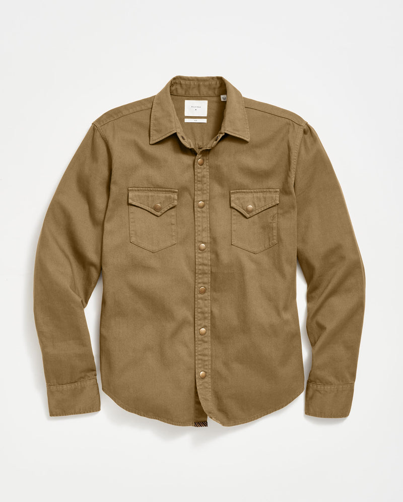 Shoals Twill Shirt in Slate Green