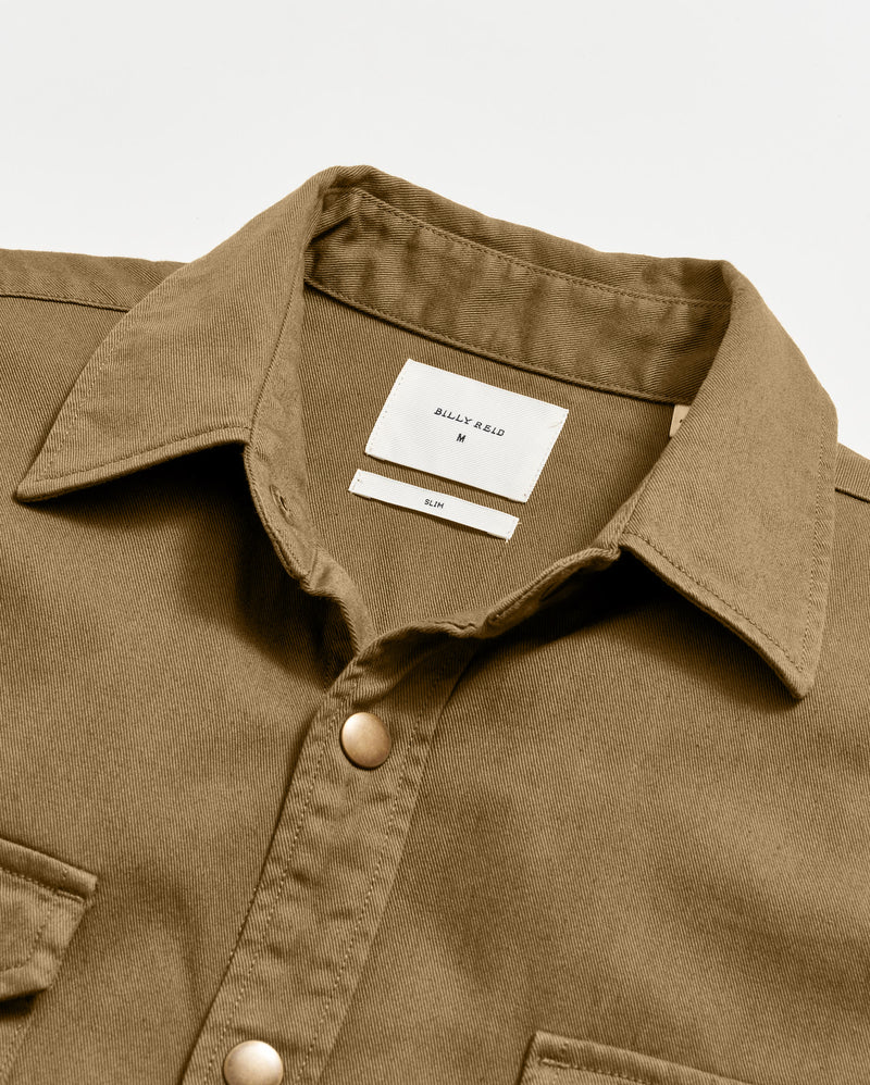 Shoals Twill Shirt in Slate Green