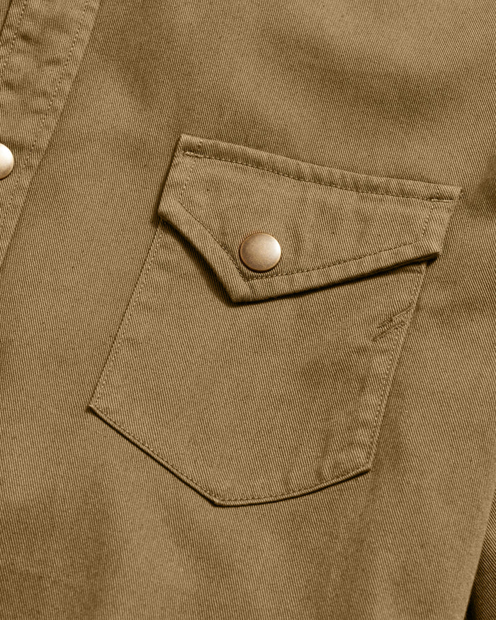 Shoals Twill Shirt in Slate Green