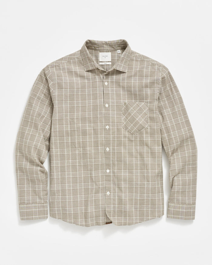 Oxford Glen Plaid John T Shirt in Olive