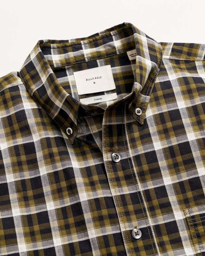 Textural Grid Plaid Tuscumbia Shirt Button Down