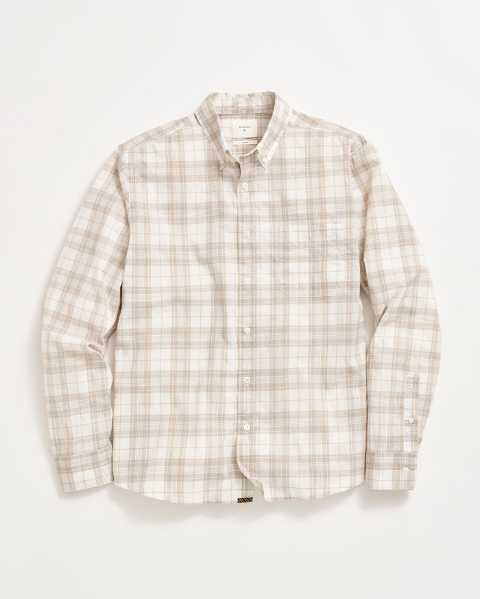 Grid Dobby Plaid Tuscumbia Shirt Button Down in Grey