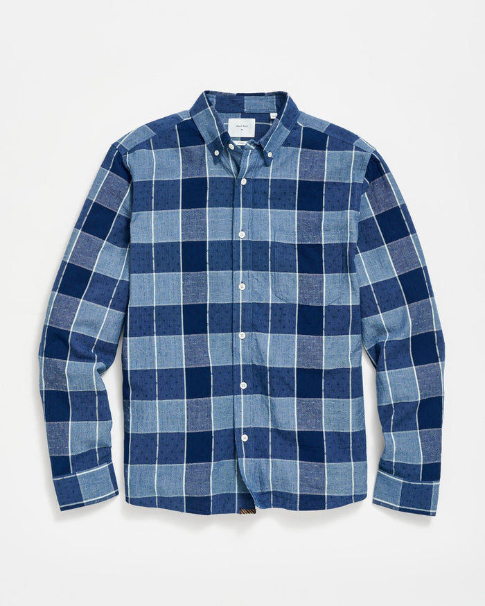 Indigo Dobby Tuscumbia Shirt Button Down in Indigo