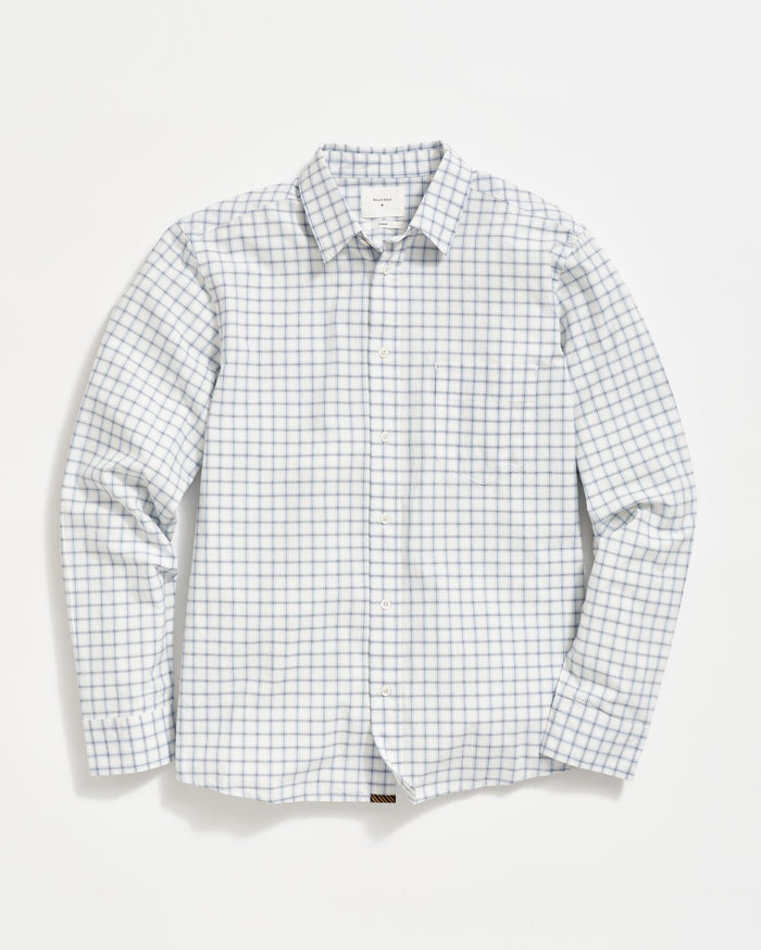 Grid Plaid Cypress Shirt in Pebble