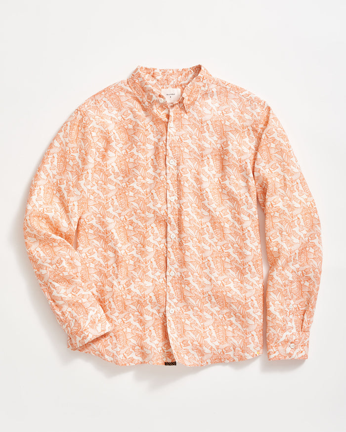 Flock Linen Wilson Shirt in Terracotta