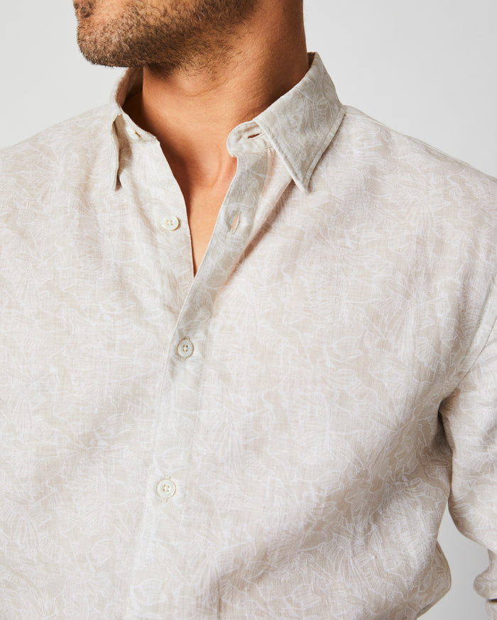 Flock Linen Wilson Shirt in Tinted White