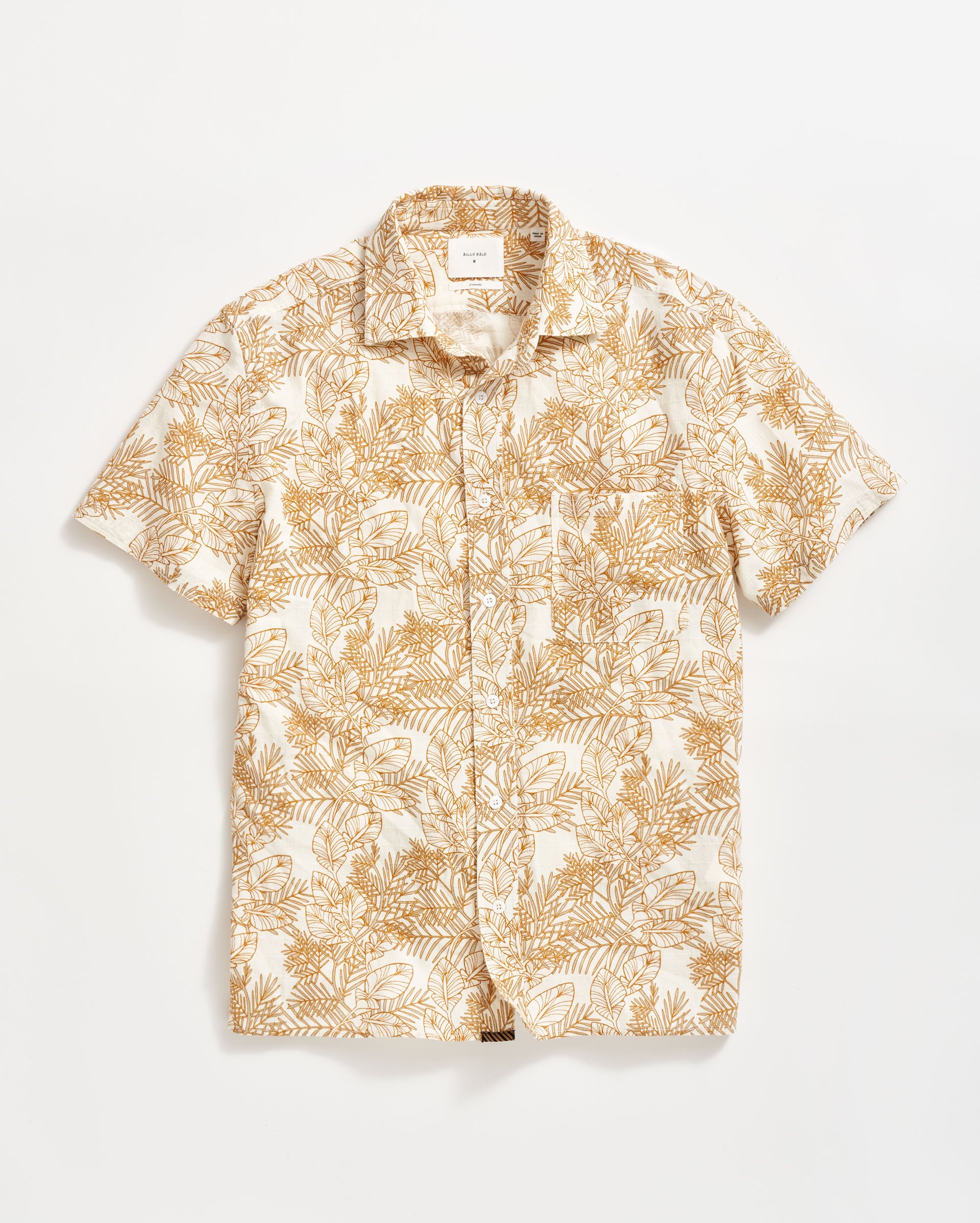 SHORT SLEEVE TEXTURAL PINE TREME BLOCK SHIRT IN TINTED WHITE MULTI