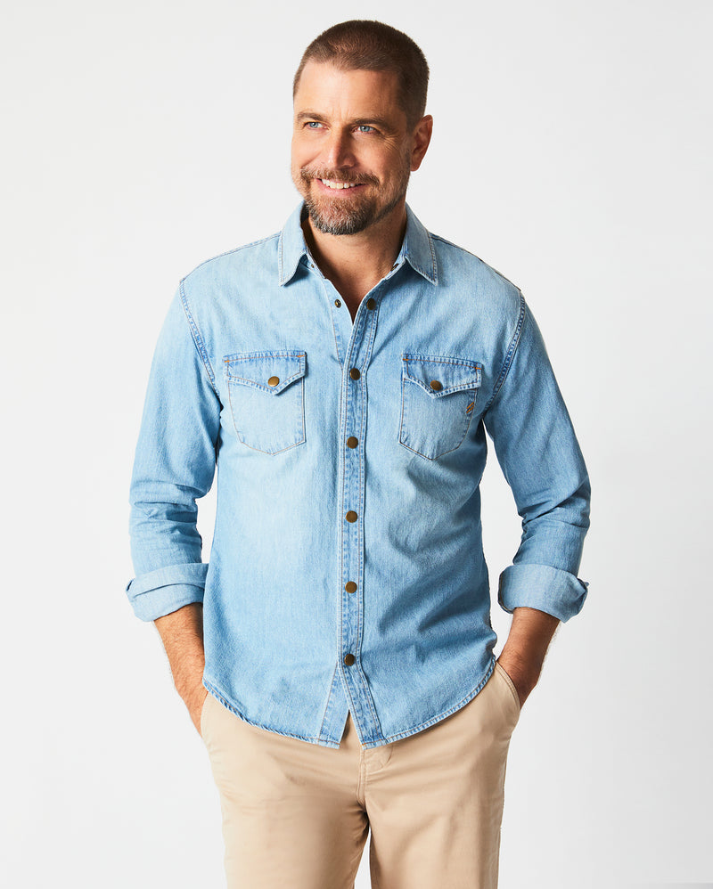 Shoals Denim Shirt Denim Wash