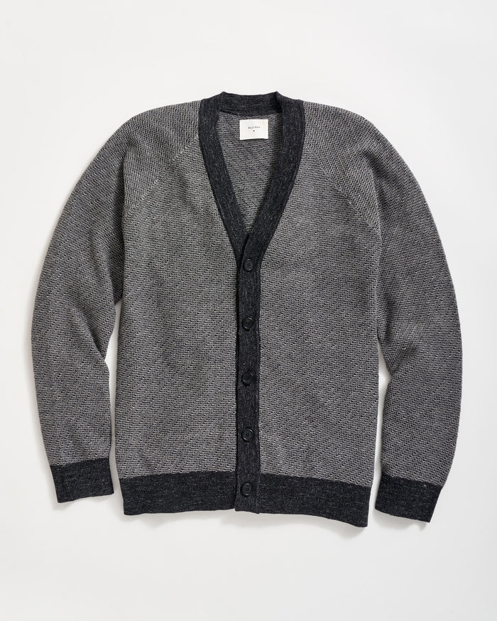 Diagonal Float Cardigan in Charcoal