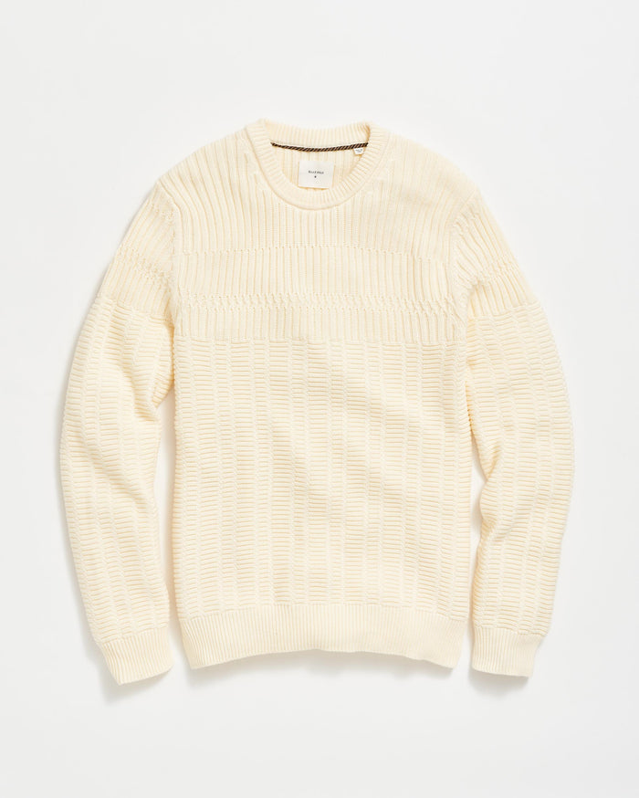 Cable Crewneck in Tinted White