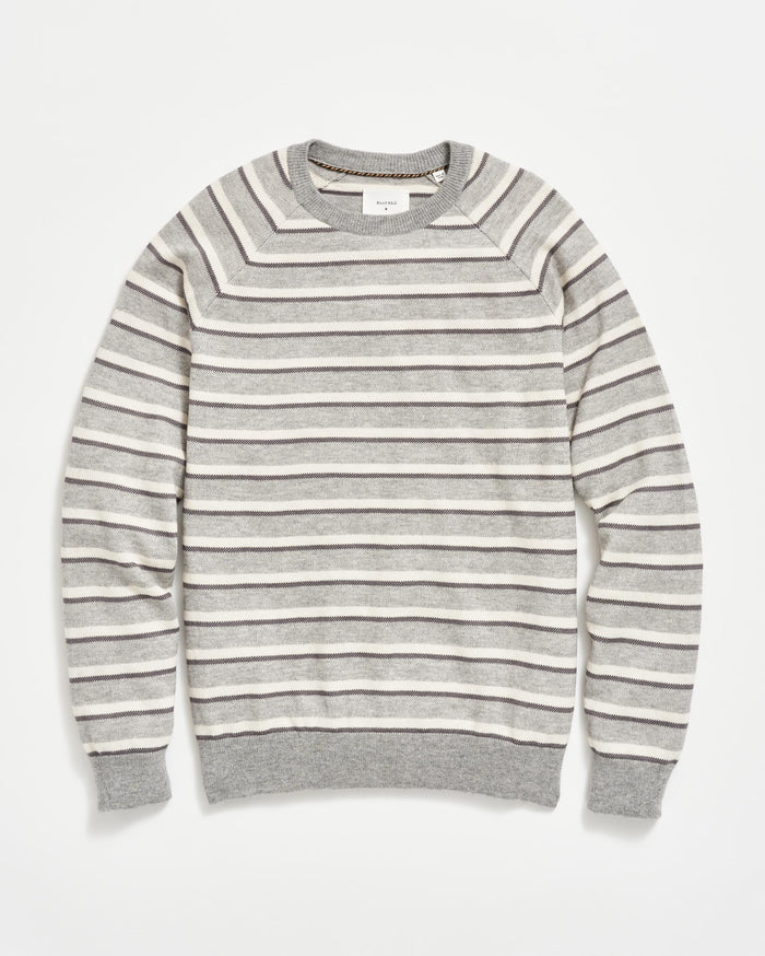 Raglan Stripe Sweater in Silver/Multi