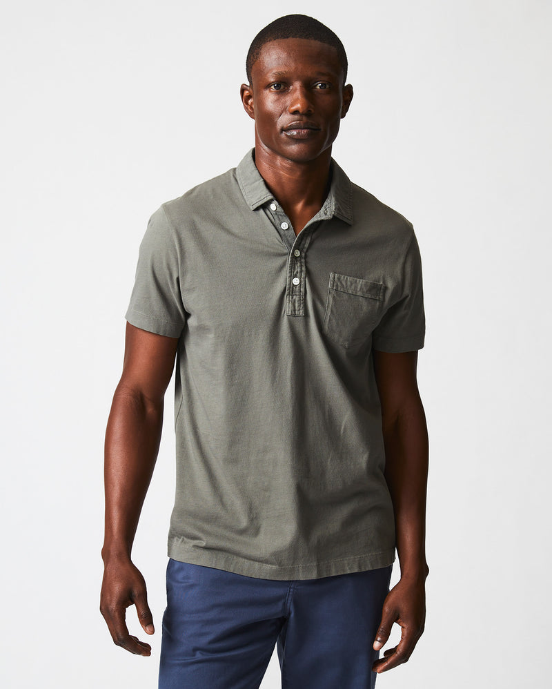 Pensacola Polo in Washed Grey