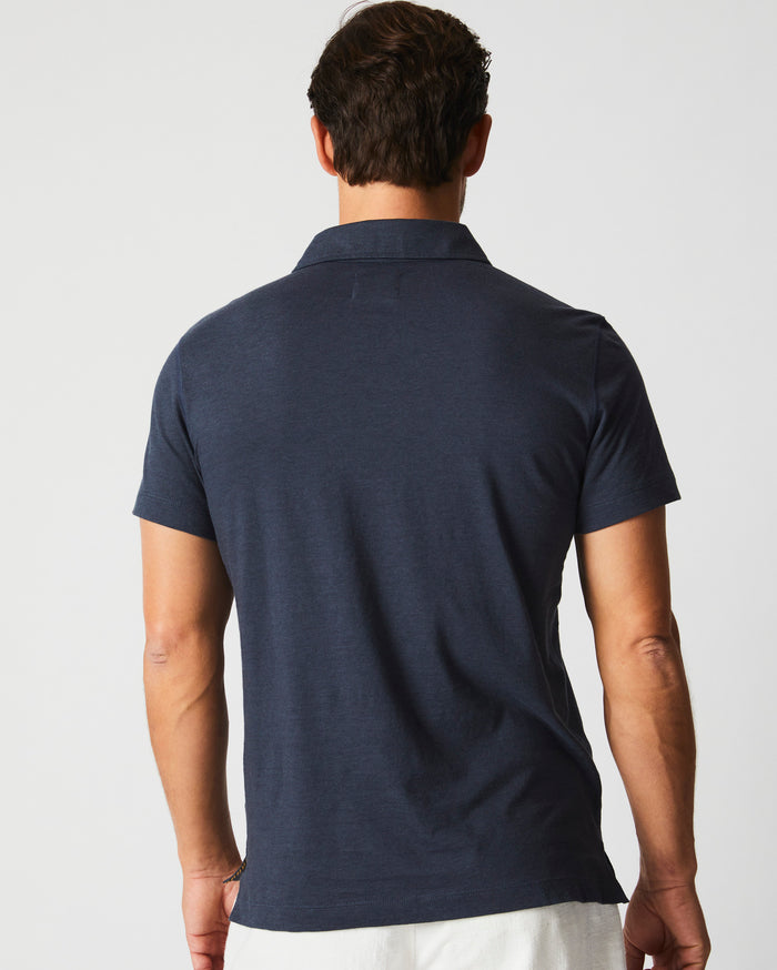 Stripe Pensacola Polo in Navy