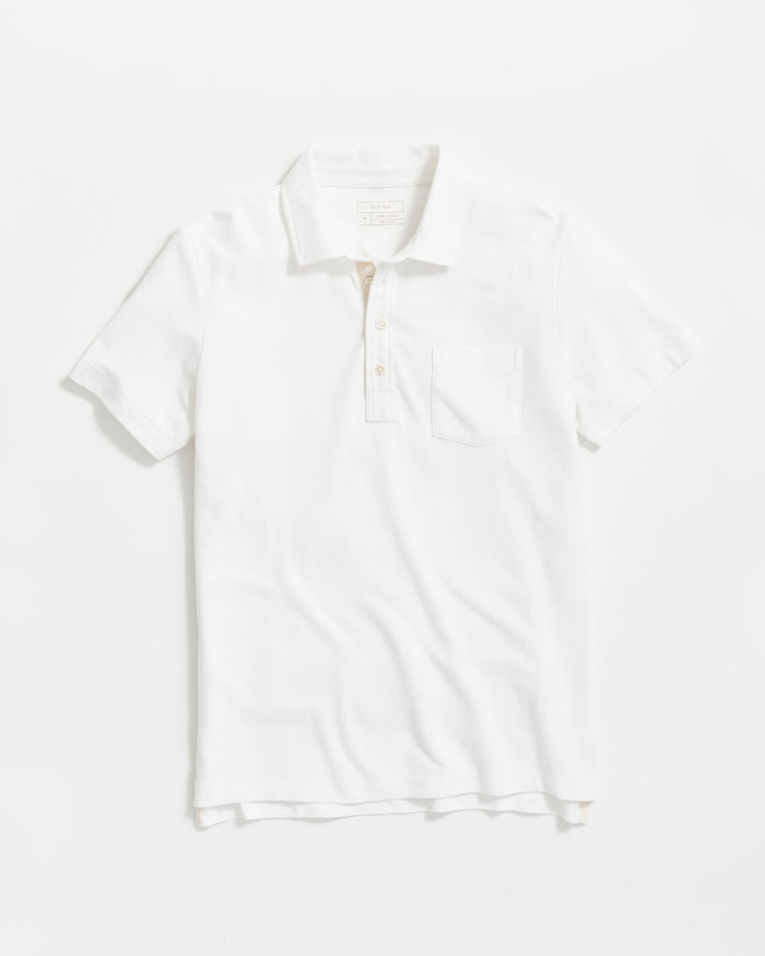 Pique Pensacola Polo in White