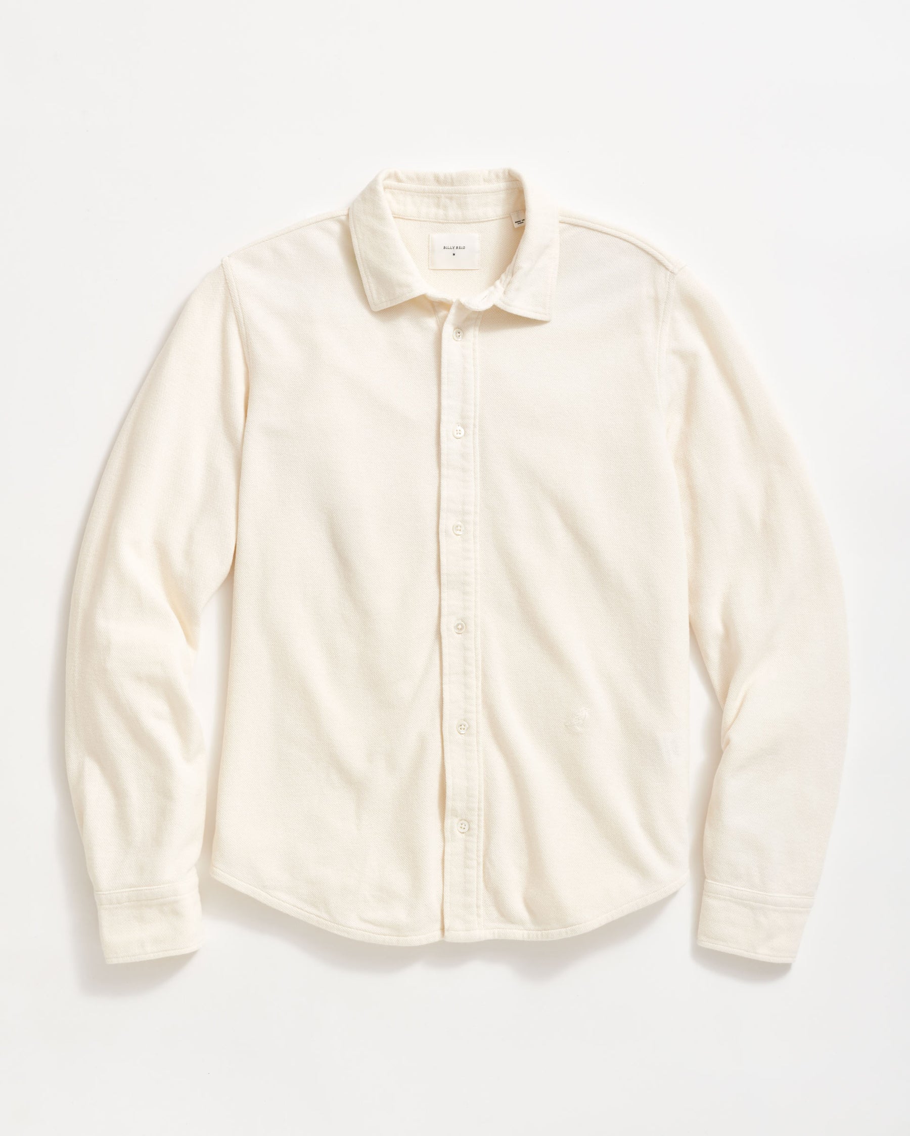 LONG SLEEVE KNIT YELLOWHAMMER SHIRT IN TINTED WHITE Billy Reid