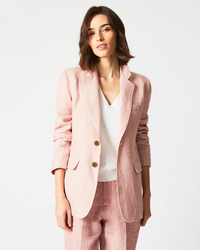 Single Breasted Blazer in Pink Salt