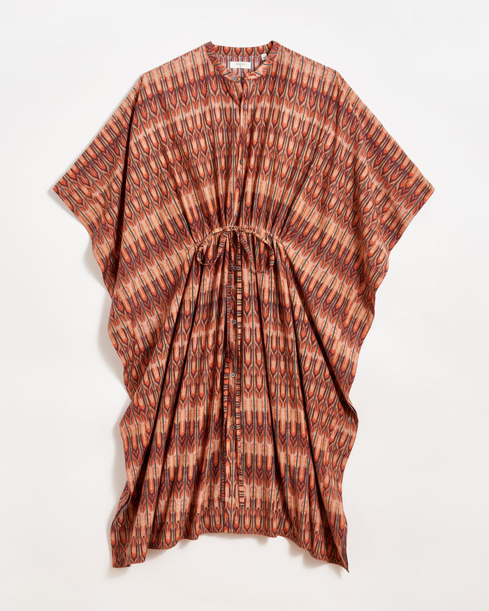 Decu Kaftan in Red/Brown