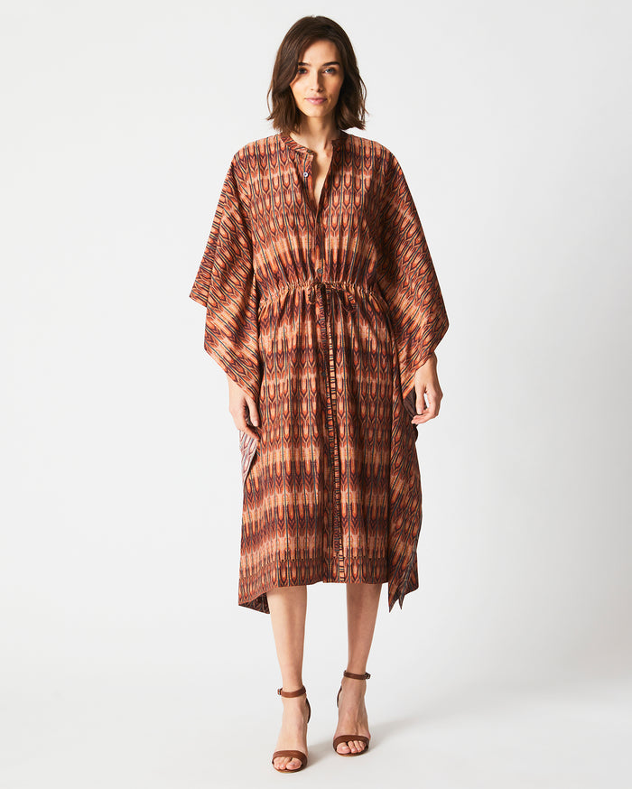 Decu Kaftan in Red/Brown