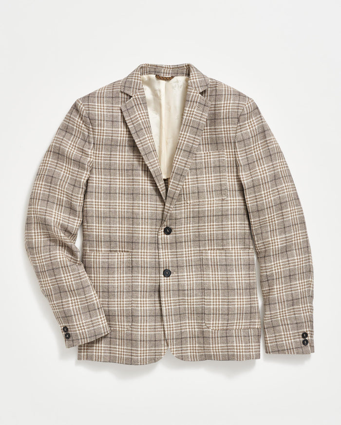 Window Plaid Archie Jacket in Tan/Multi