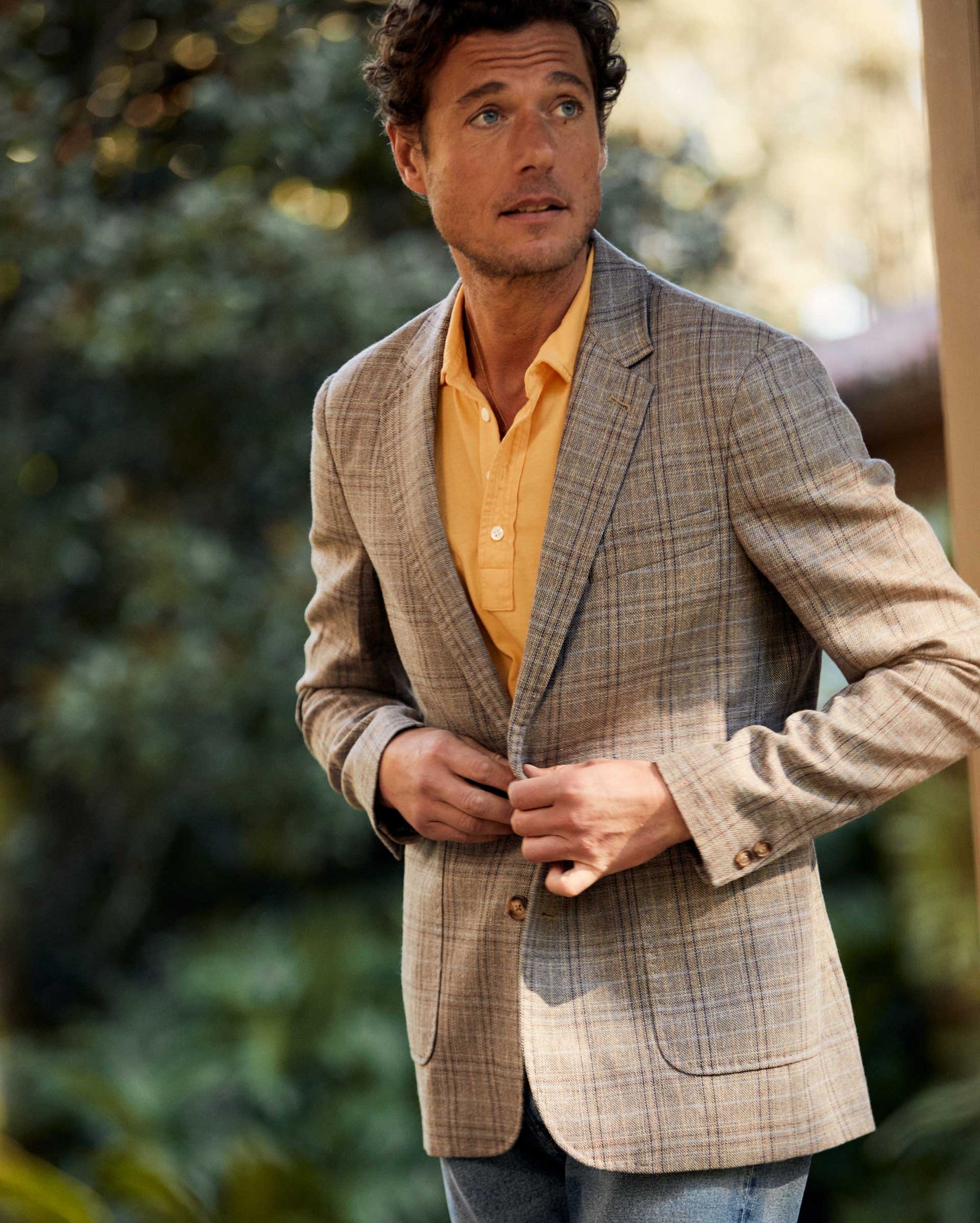 PLAID WALTON JACKET IN MULTI Billy Reid