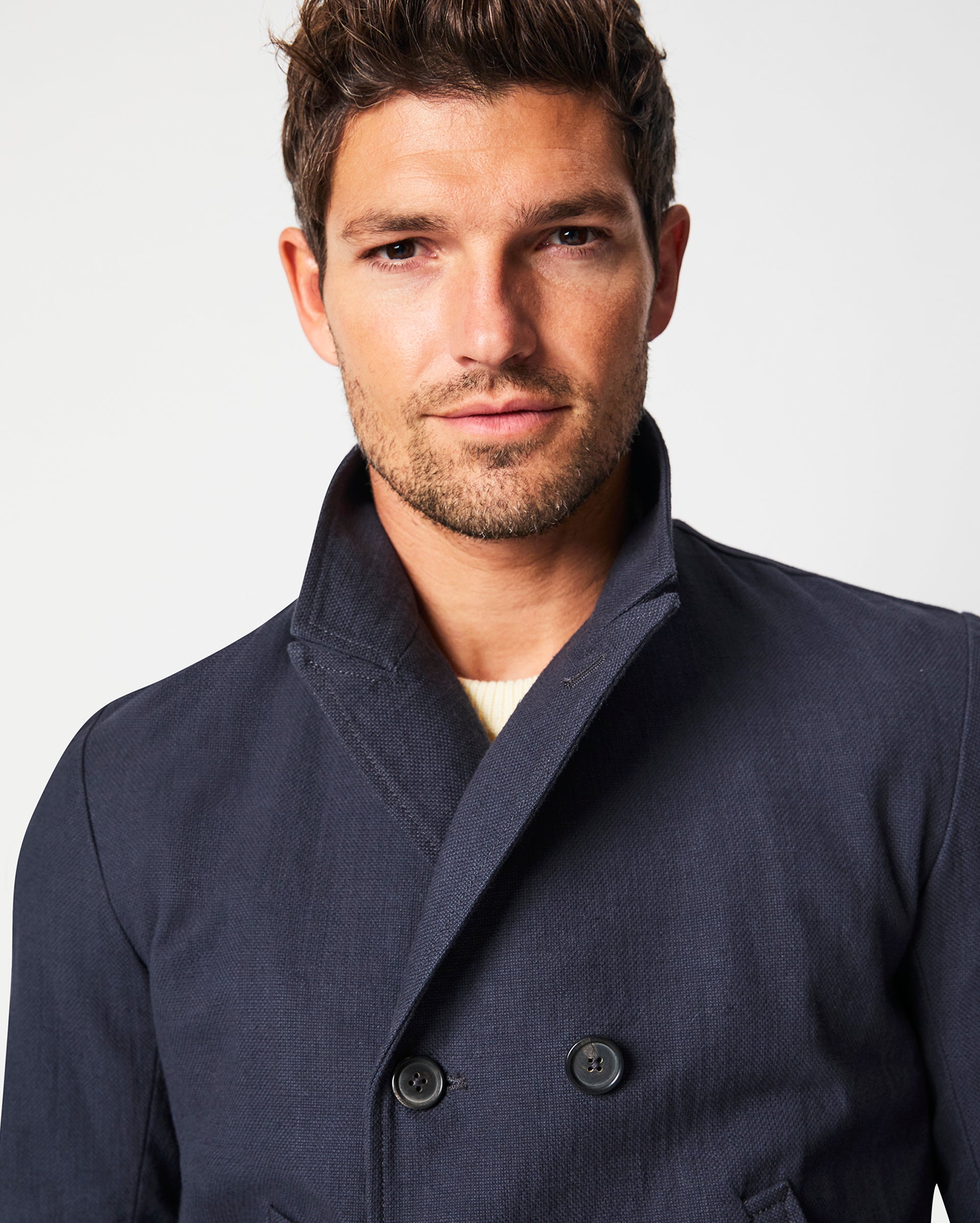 SHOP THE LOOK Canvas Bond Peacoat Navy Billy Reid