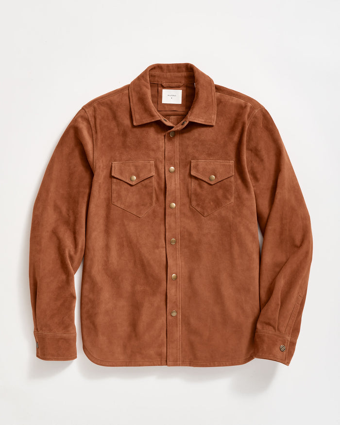 Savoy Suede Workshirt in Cinnamon