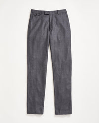 Flat Front Trouser in Charcoal