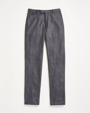 Flat Front Trouser in Charcoal