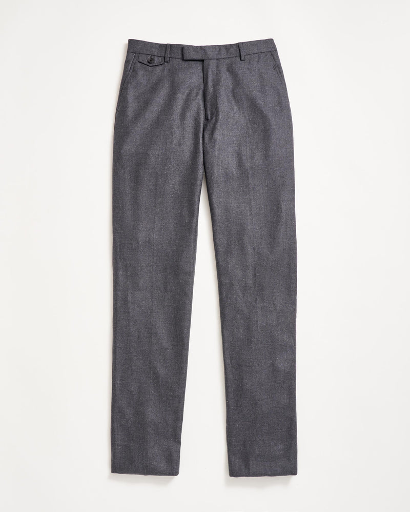 Flat Front Trouser in Charcoal