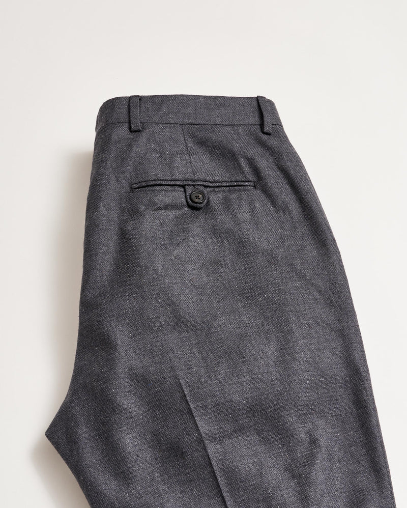 Flat Front Trouser in Charcoal