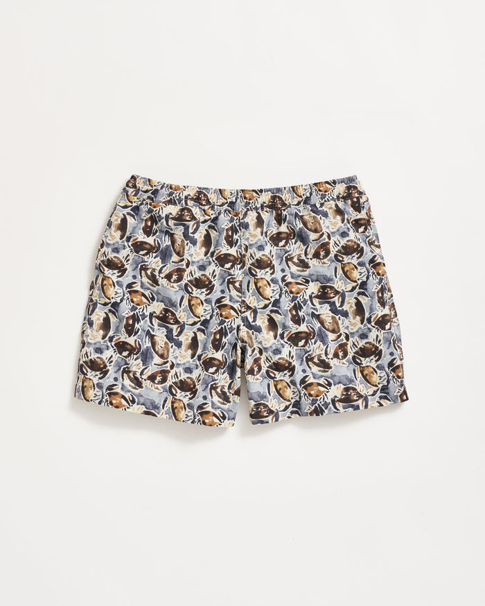 Crab Swim Trunk in Dark Navy Multi