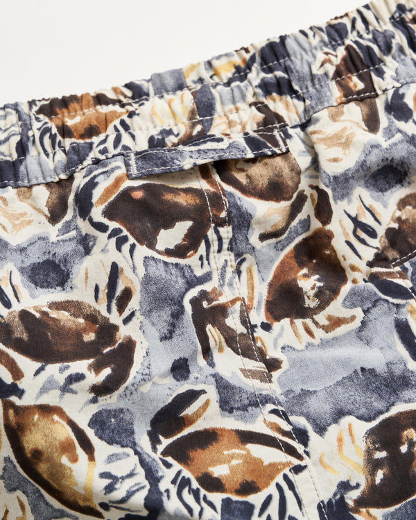 Crab Swim Trunk in Dark Navy Multi