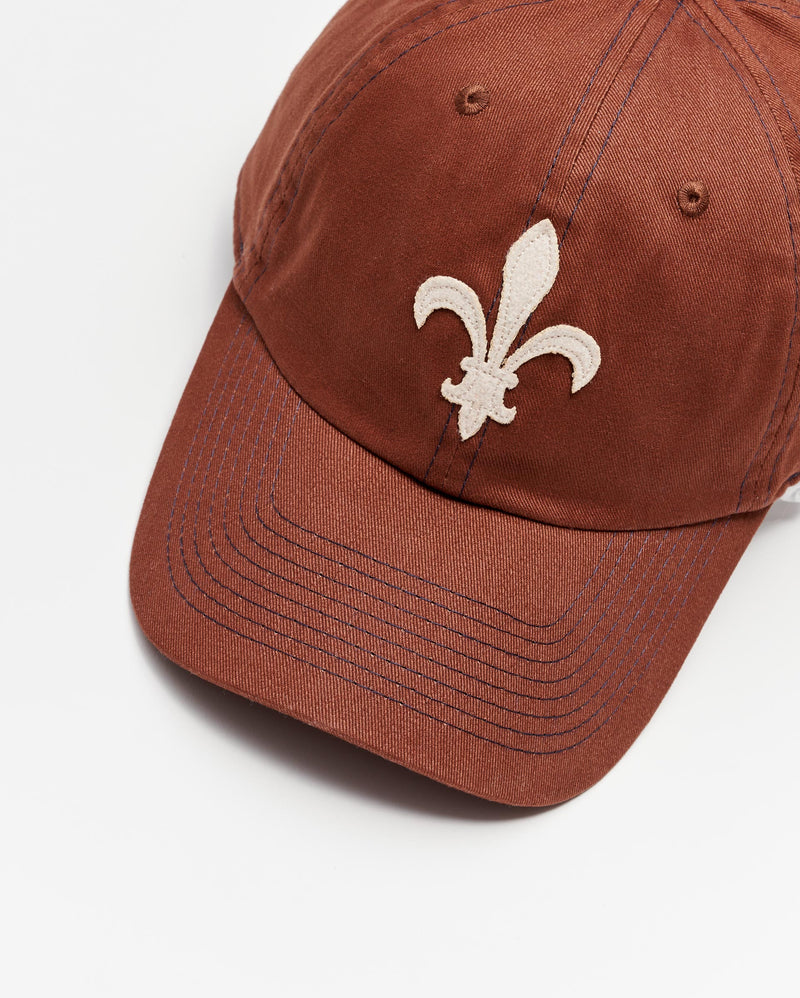 Fleur De Lis Cap in Billy's Brown