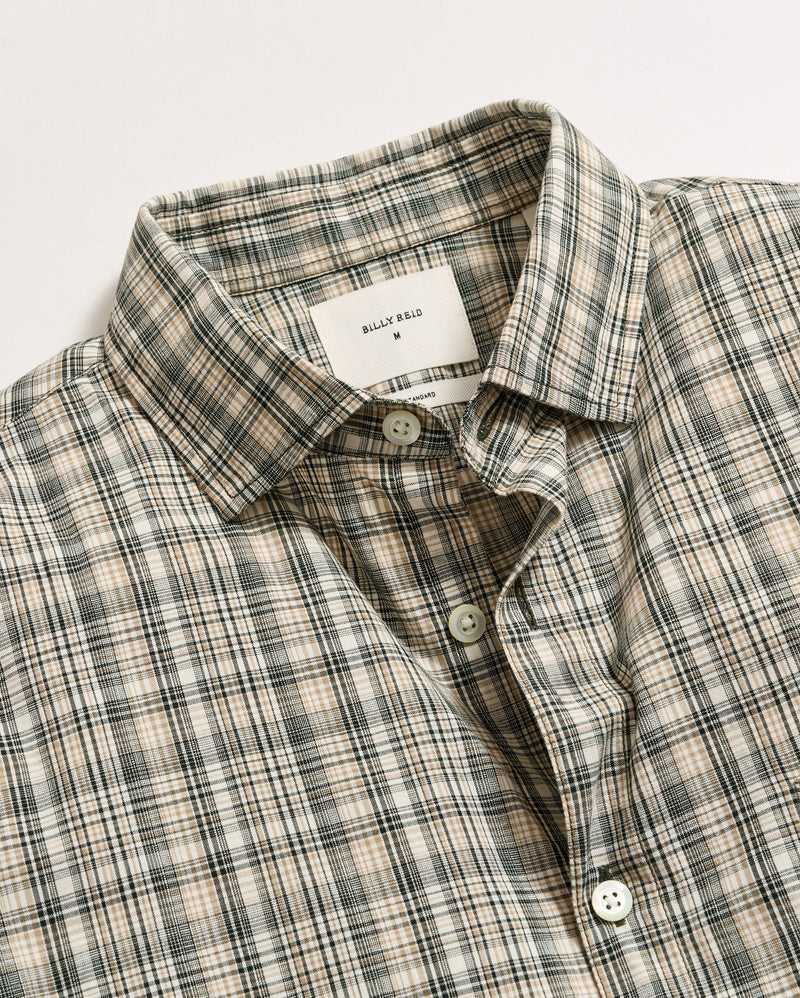 Micro-Madras Plaid John T Shirt