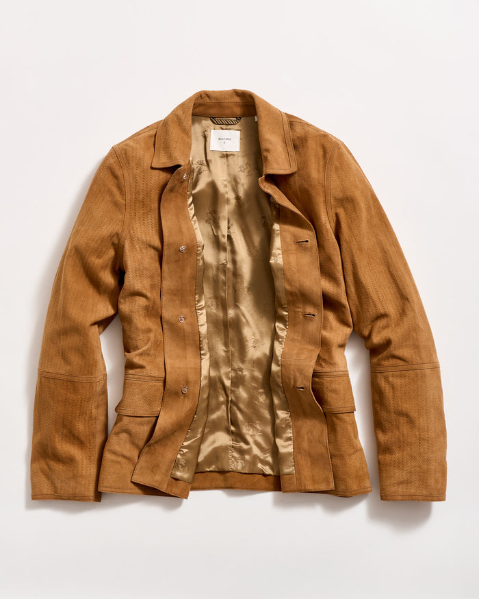 Perforated Suede Driving Jacket