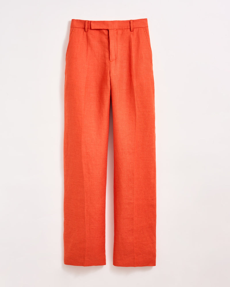 Wide Leg Flat Front Trouser