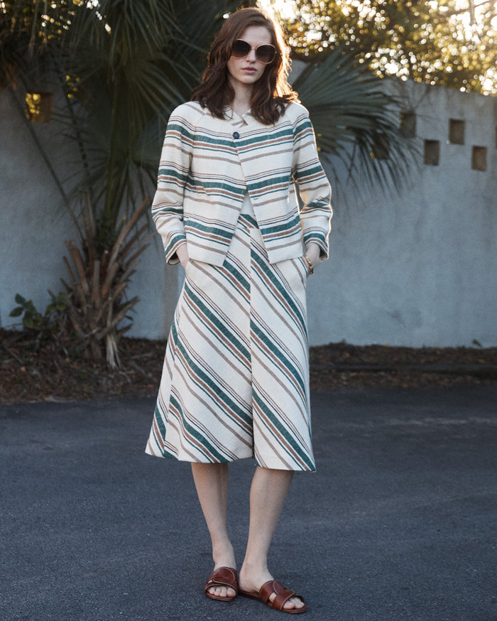 Desert Stripe Trouser Skirt