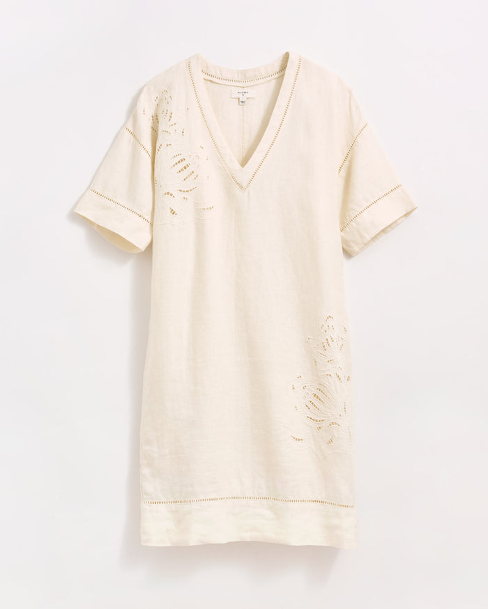 Linen Protea Eyelet Dress