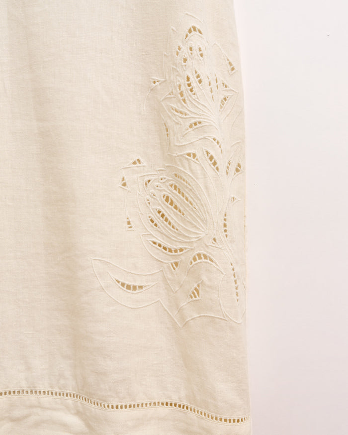 Linen Protea Eyelet Dress