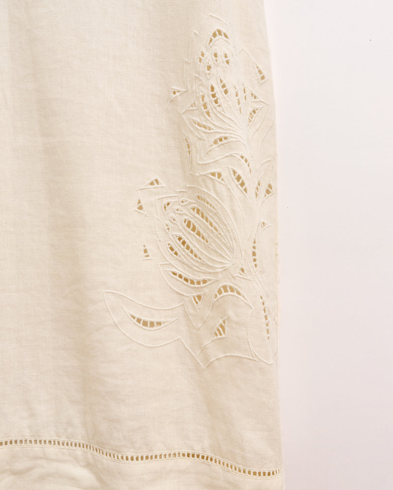 Linen Protea Eyelet Dress